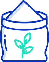 A bag of sugar with a plant in it vector