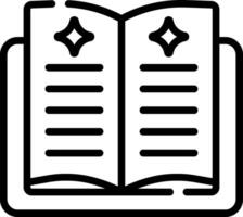 An open book with two stars on it vector