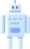 A robot with a blue face and a white background vector