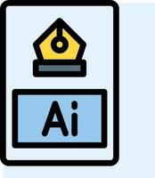 Adobe illustrator ai icon vector