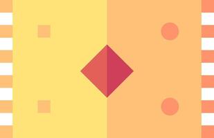 A yellow and orange square with a diamond in the middle vector