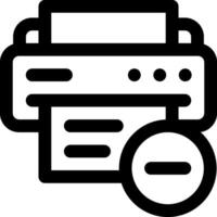 Printer icon with a circle around it vector
