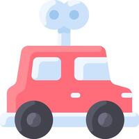 A cartoon car with a camera on top vector