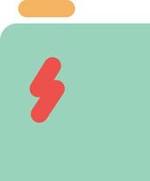 A flat icon of a battery with a lightning bolt vector