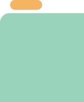 A green and orange square with a yellow dot vector