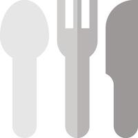 A set of three silverware items on a white background vector