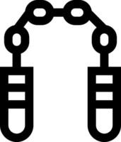 A black and white icon of a chain vector