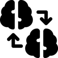 Two brain icons with arrows pointing to the left and right vector