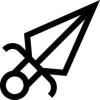 A black and white image of a dagger vector