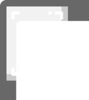 A white square with a black border vector