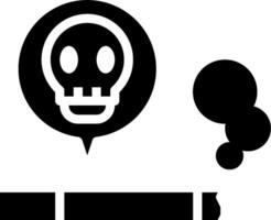 A cigarette and a skull icon vector