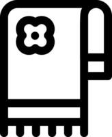 A black and white image of a towel vector