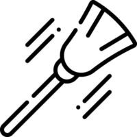 A broom icon on a white background vector