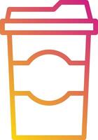 A coffee cup icon with a lid vector