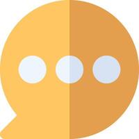A yellow speech bubble with three dots on it vector