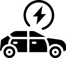 Electric car charging icon vector