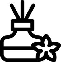 A black and white image of a bottle with a starfish vector