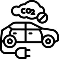 An electric car with a cloud and a plug on it vector