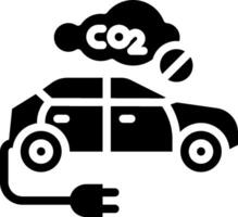 An electric car with a cloud and a plug on it vector