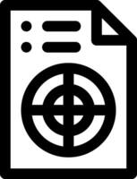 A document with a target on it vector