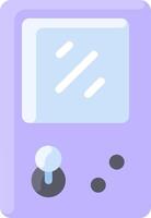 A purple game console with a joystick and buttons vector