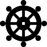 The wheel of dharma symbol vector