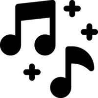 Music notes icon with a music note and a plus sign vector