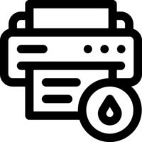 Printer icon with a drop of ink vector
