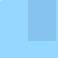 A blue square with a white square on it vector
