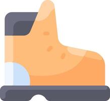 A boot with a black sole and a yellow sole vector