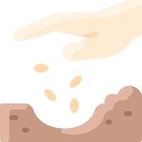 A hand is reaching out to a pile of dirt vector