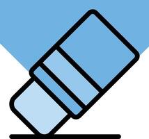 A blue pen with a white line on it vector