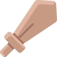 A wooden sword with a long handle vector