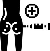 A black and white illustration of a syringe and a medical device vector