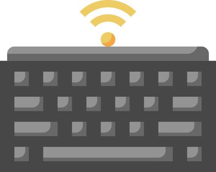 A wifi symbol on a keyboard vector