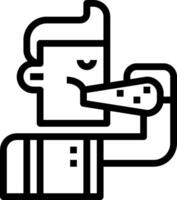 A man with a toothbrush in his mouth vector