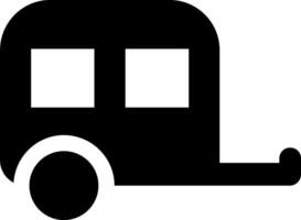 An icon of a trailer with a white background vector