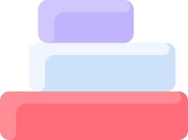 A stack of three colored blocks on a white background vector