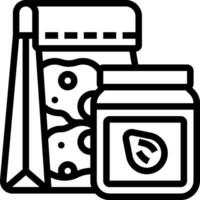A jar of peanut butter and a bag of chips vector