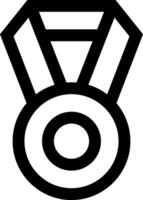 A black and white medal icon vector