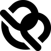 A black and white logo of a circle with a loop vector
