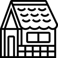 A house with a roof and windows vector