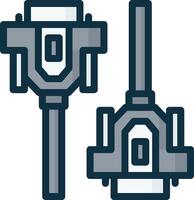Two pipes with a handle on each side vector