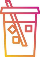 A cup with a straw and a drink in it vector