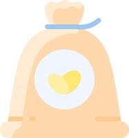 A bag with a yellow egg inside vector