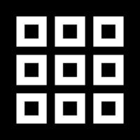 A black and white square pattern on a black background vector