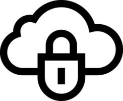 Cloud security icon vector