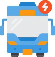 A bus with a lightning bolt on it vector
