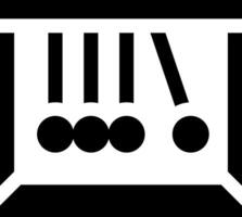 A black and white image of a table with four balls vector