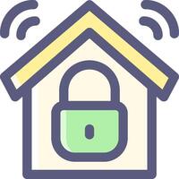 Home security icon illustration vector